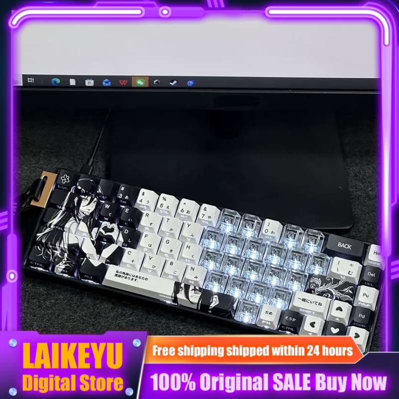 Gaming Accessories Aesthetic - لوحة مفاتيح ميكانيكية بتصميم ريز من