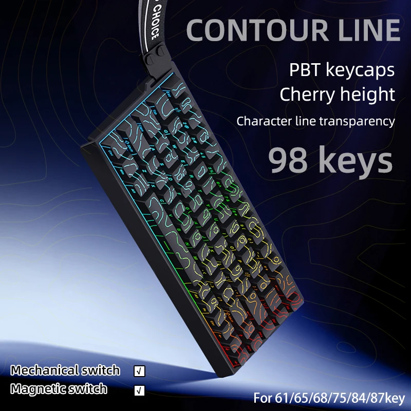 أغطية مفاتيح Contour KM98 PBT  - مراجعة Gaming Accessories Aesthetic وسعره