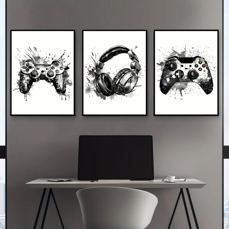 3 قطع لوحات قماشية بدون إطار،  - مراجعة Gaming Accessories For Room وسعره