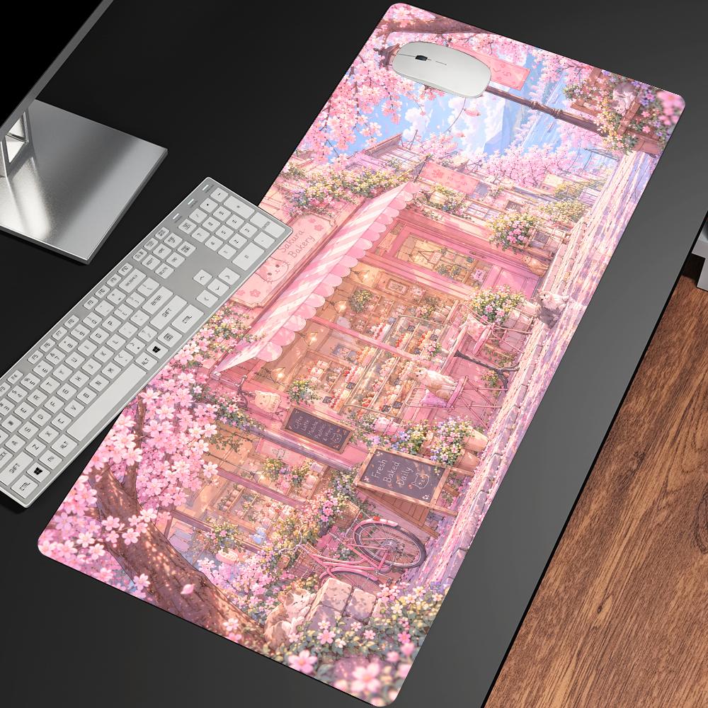 حصيرة مكتبية بتصميم زهر الكرز، - مراجعة Gaming Accessories Shop وسعره