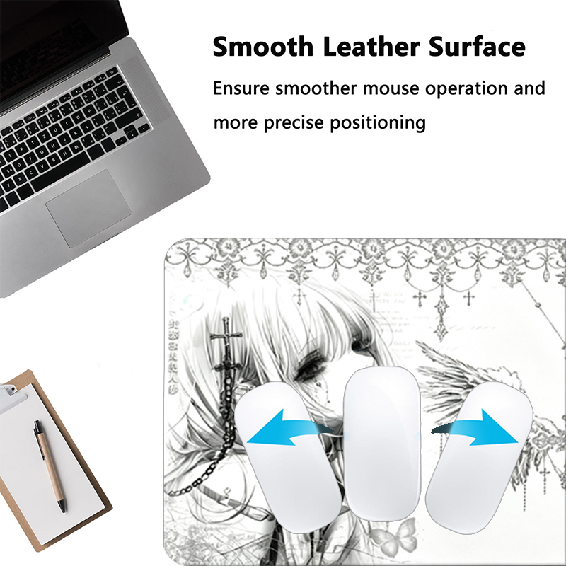 لوحة ماوس جلدية سوداء وبيضاء ب - مراجعة Gaming Accessories Aesthetic وسعره
